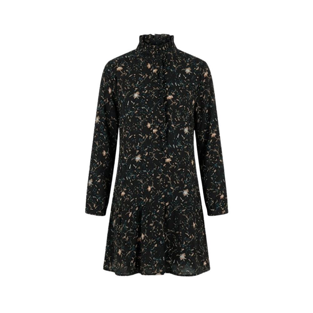 TUCKERNUCK Black Campden Floral Vine Tate Shirt Dress Size XS NWT